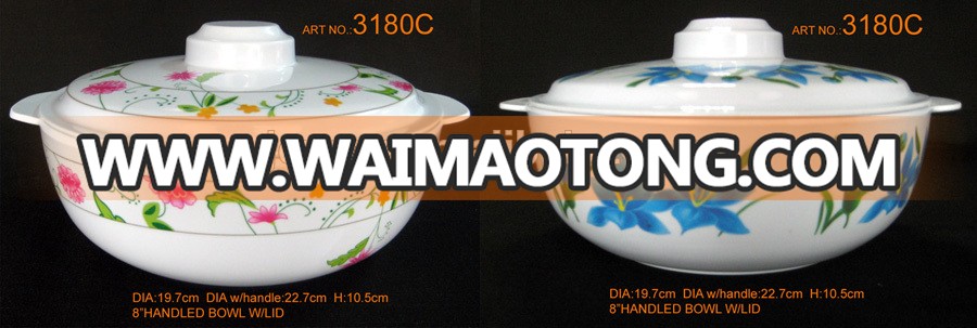 Hot sale 8 inch melamine bowl set with lid