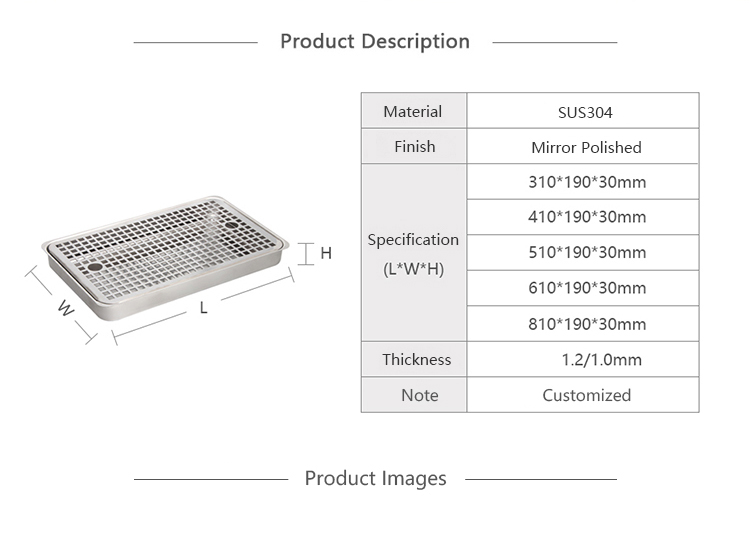 drop tray for beer tower