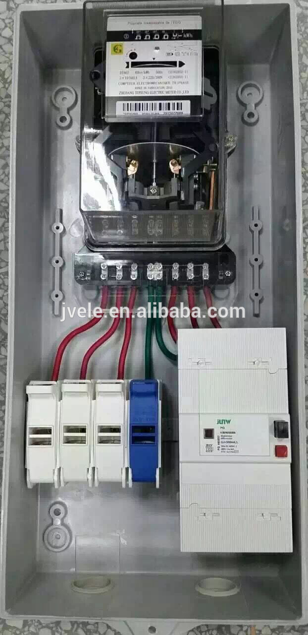 To supply single phase and Three phase prepaid energy meter box /cabinet