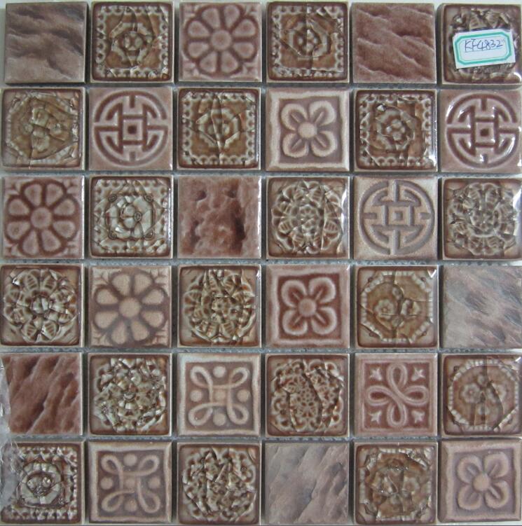 Home wall decoration choice 48x48mm porcelain mosaic