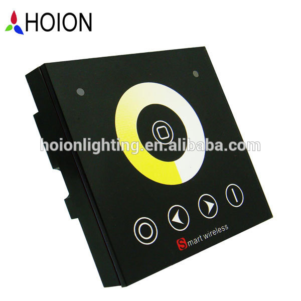 Led Panel Color Temperature Controller ,Wall Mounted CT Led Touch Controller, RF Wireless Led Controller 12V 24V DC, 6A*2Ch