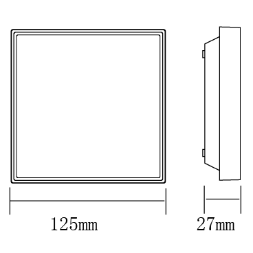 Soft warm light modern outlook led wall light Round&Square for hotel or home stylish decoration (PS-WL38L-4.5W)