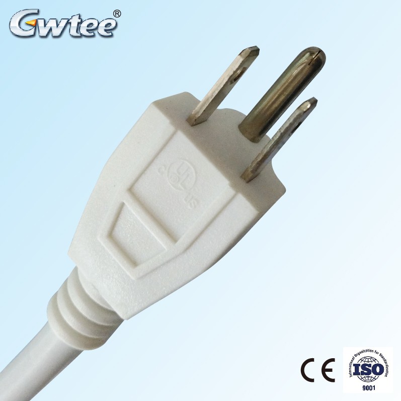 US 3-Pin Plug UL or CE Approved Extension Cord plug