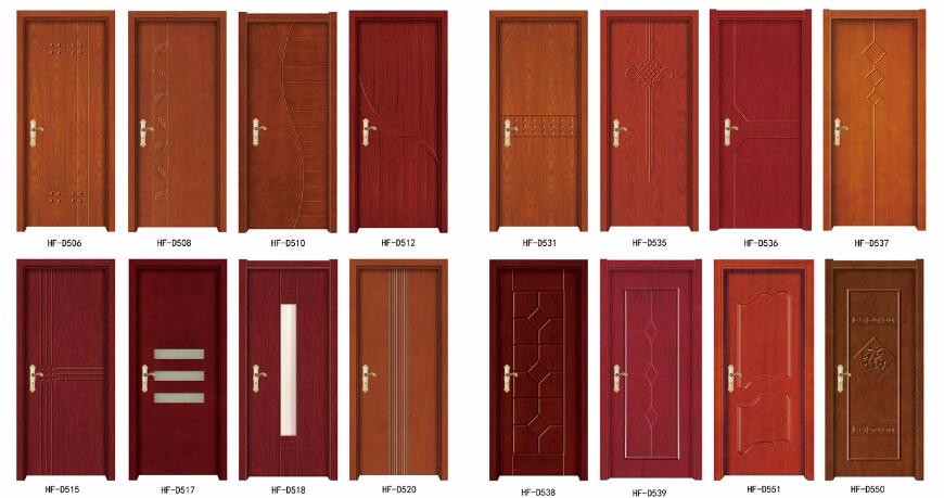 Cheap bedroom engraved wooden doors