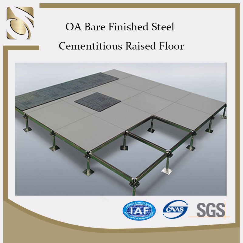 standard network bare panel false raised floor with border pedestal