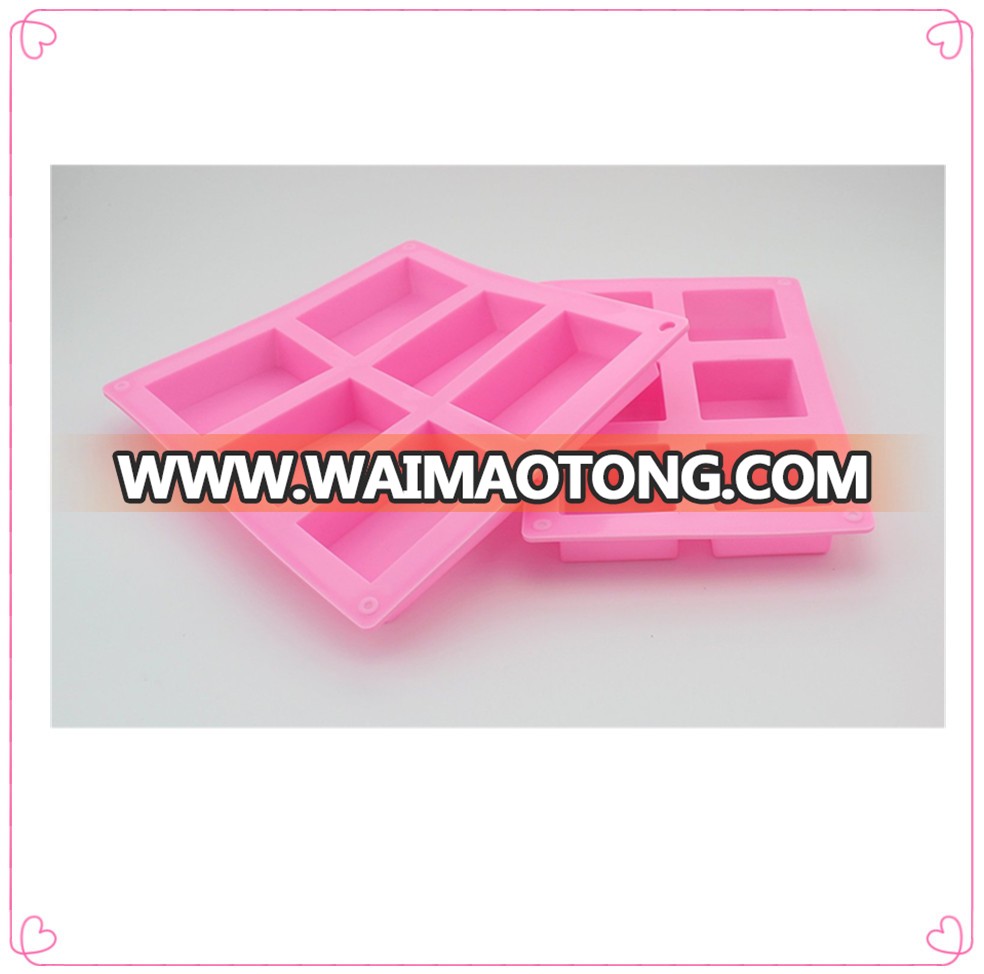 Handmade soap mold, silicone mold for soap,  6 holes silicone soap moulds