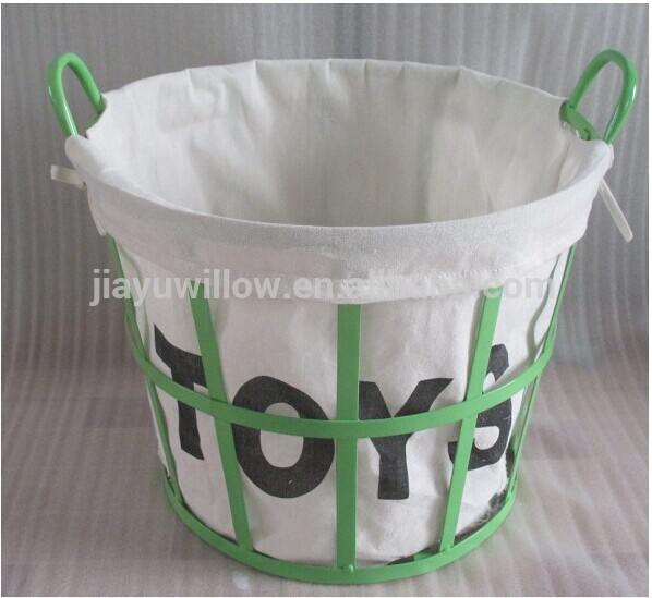 handmade rustic wire basket wire laundry basket wire easter basket with fabric liner wholesale