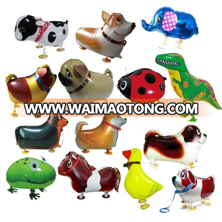 Kids toy animal pet dinosaur decorations foil ballons helium walking balloons