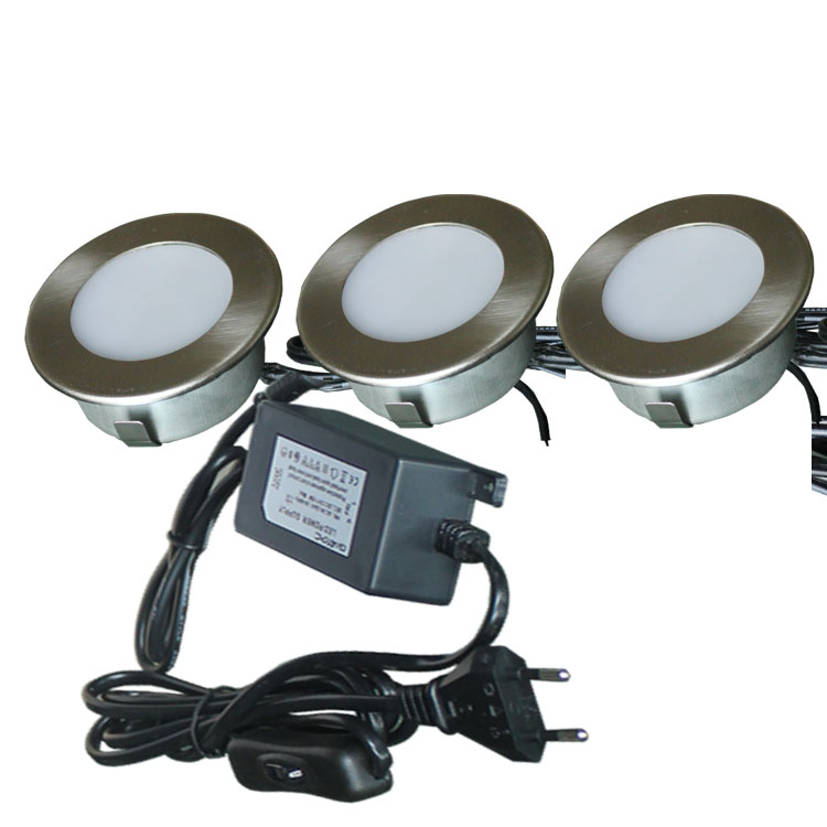 surface and recessed mounting 2 in 1 2w LED cabinet lights