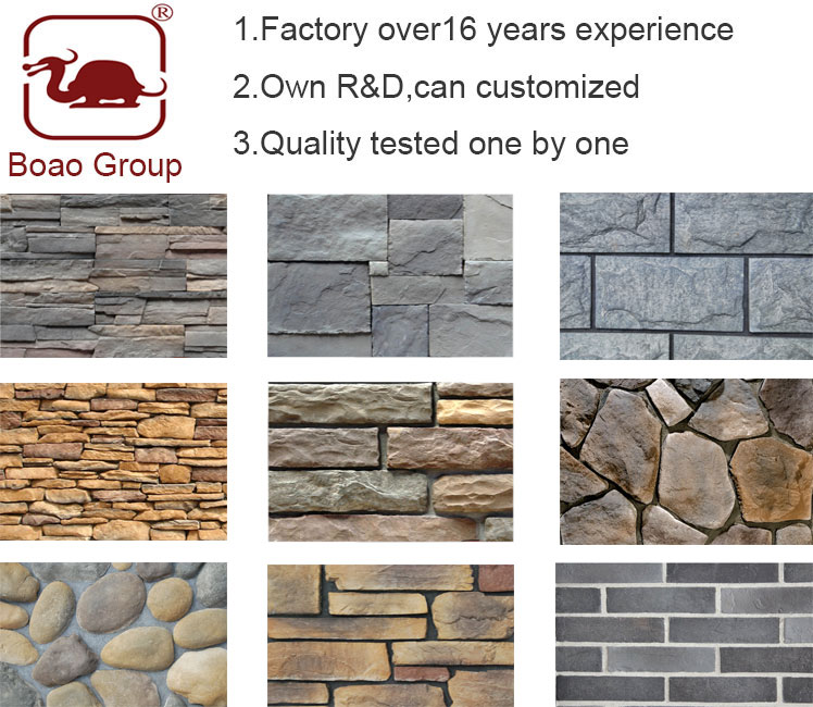 New design exterior brick artificial stone sheets faux stone wall