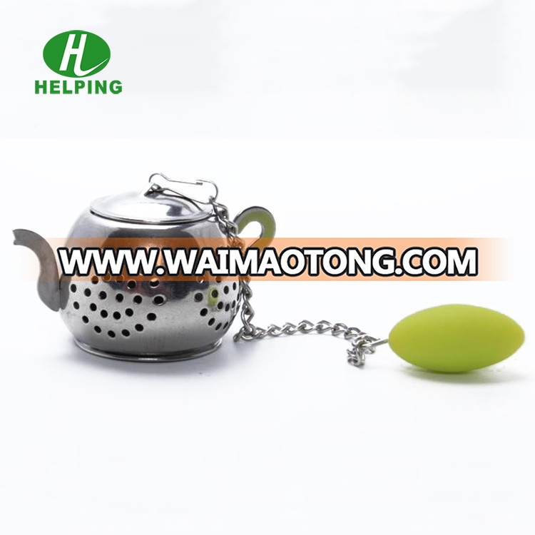 India Hot Selling Silver Teapot Shape Loose Leaf Tea Strainer Infuser