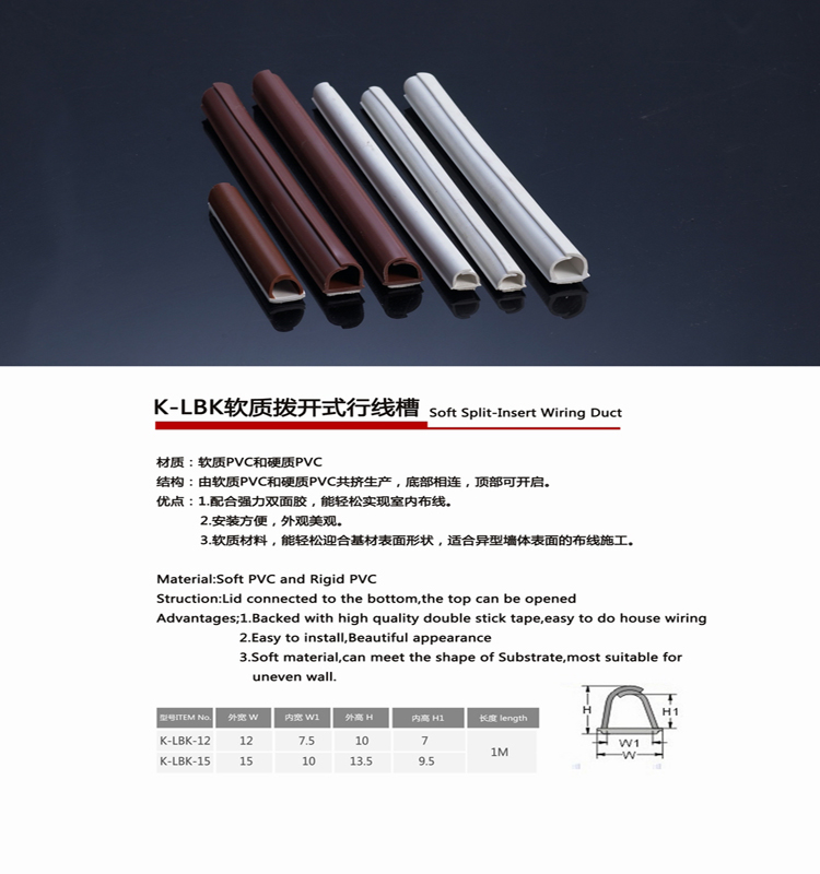 High Quality flame retardant pvc cable ducting systems decorative electric wiring ducts