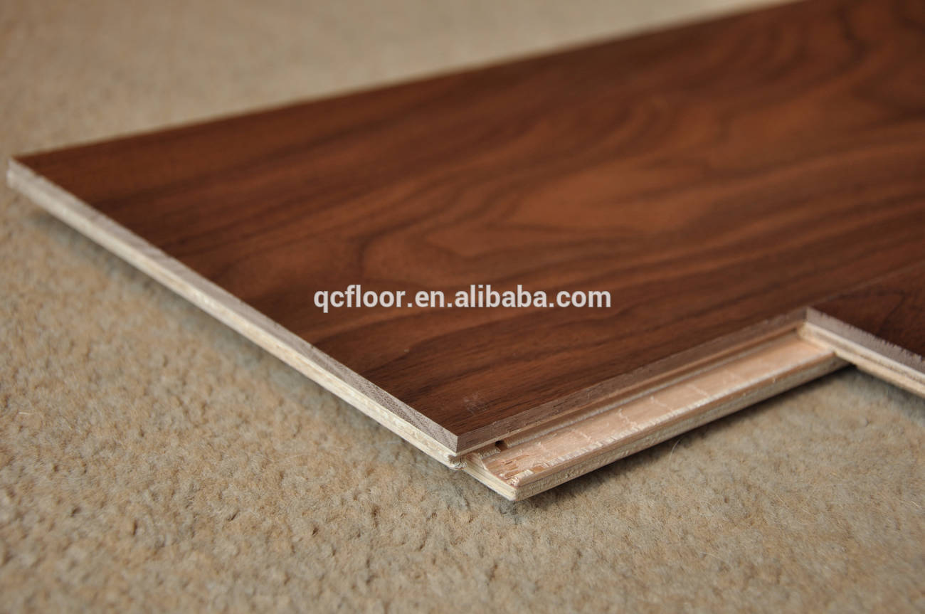 Asian walnut flooring 15MM indoor and home used walnut engineered wood flooring