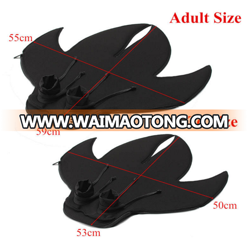 New Arrival Black Adult /Kids Size Mermaid Swimming Flippers 1.8mm Thick PC Swimming Fins Equipment