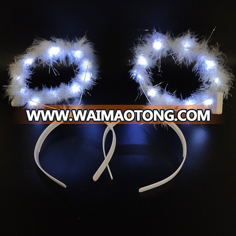 Hot Sale Girls Party Decoration Flashing Angel Halo LED Headband