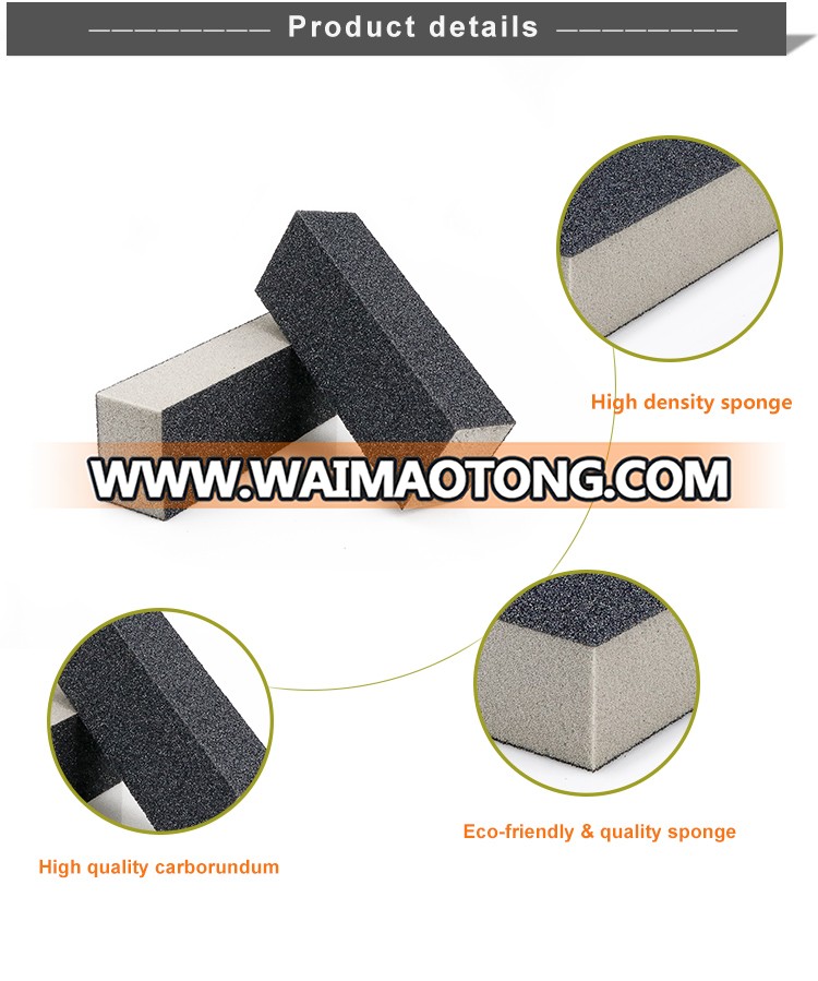 Abrasive Tools Gray Color Three-Sided Mini Hand Polishing Buffing Foam Sanding Blocks