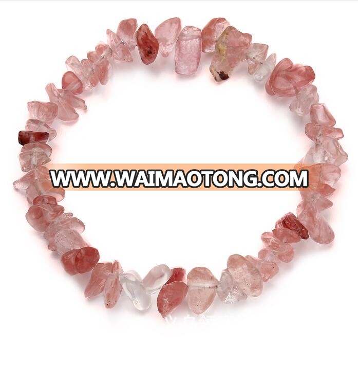 wholesale natural precious stone chip bead bracelet women