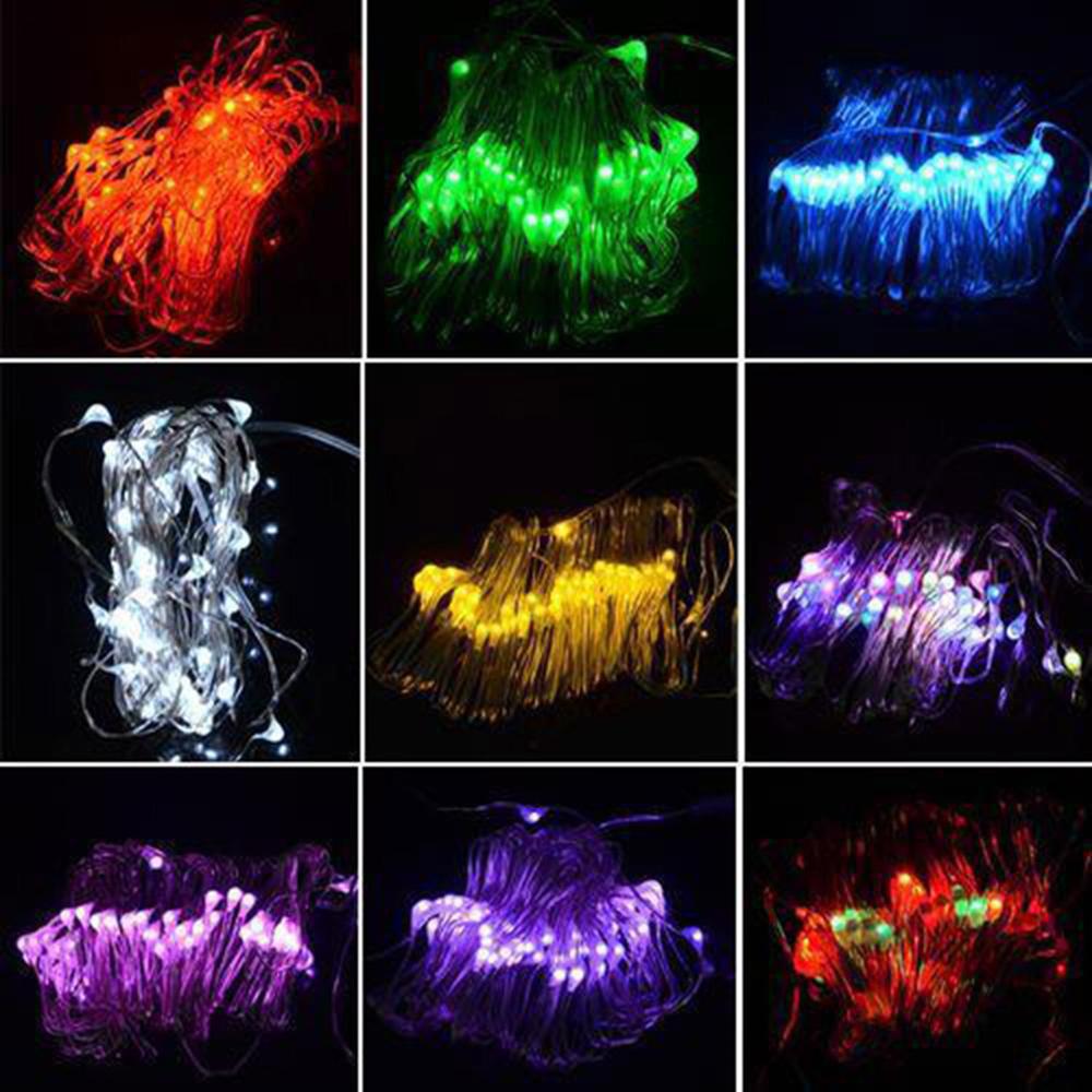 2M 3M 5M 10M Battery Power LED Strip Light Fairy Sliver Strings Wire Light Christmas Xmas Party