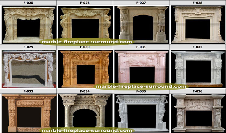 Freestanding Custom Size Stone Statue Carving Natural White Marble Fireplace Mantel For Sale