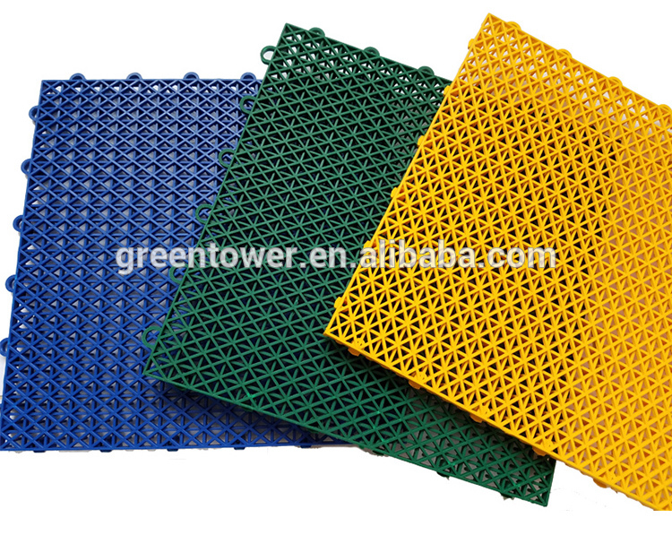 Easy to removable basketball court interlocking plastic tile outdoor