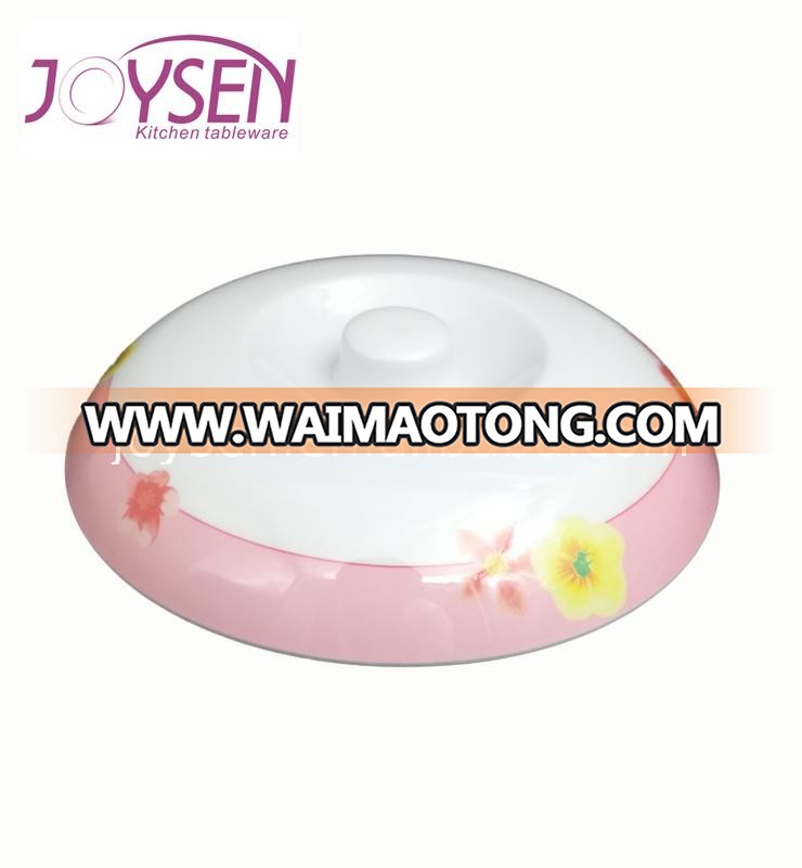 Hot sell 8'' round plastic melamine cover bowl with lid