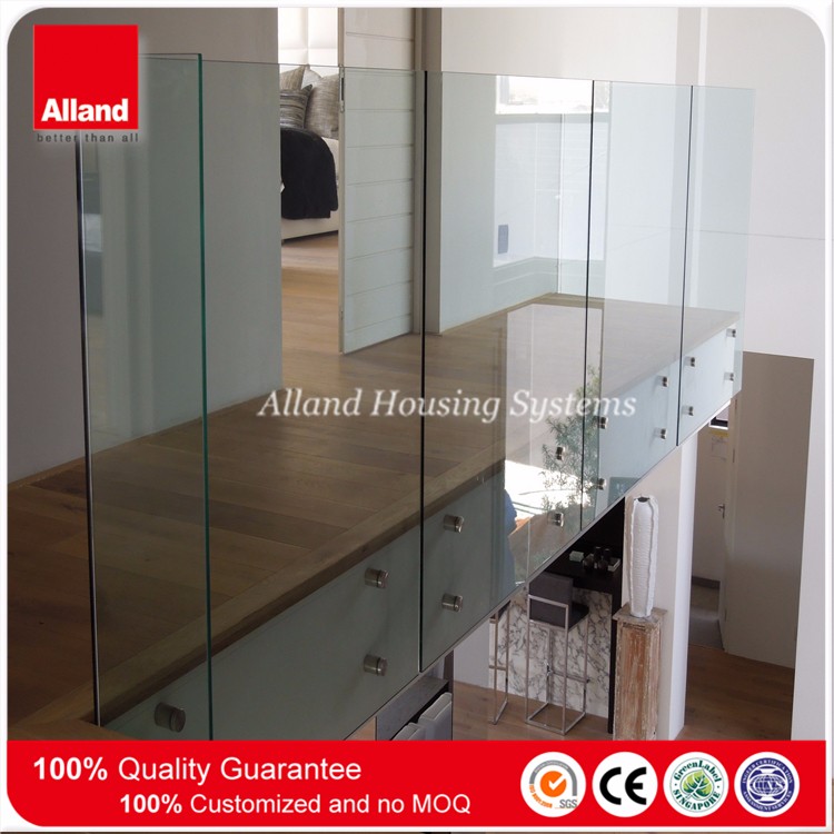 Modern design stainless steel patch fitting glass railing