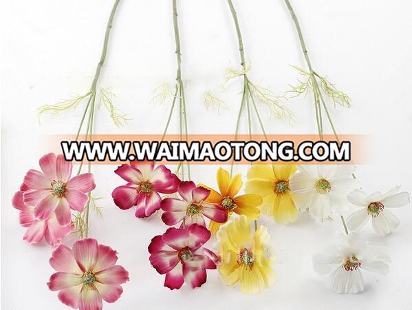 Beautiful color 3 heads artificial primrose flower for wedding