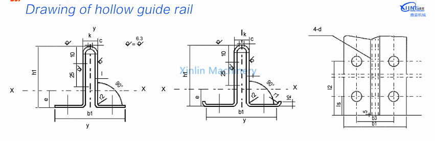 Elevator part hollow guide rail for TK5 TK5A