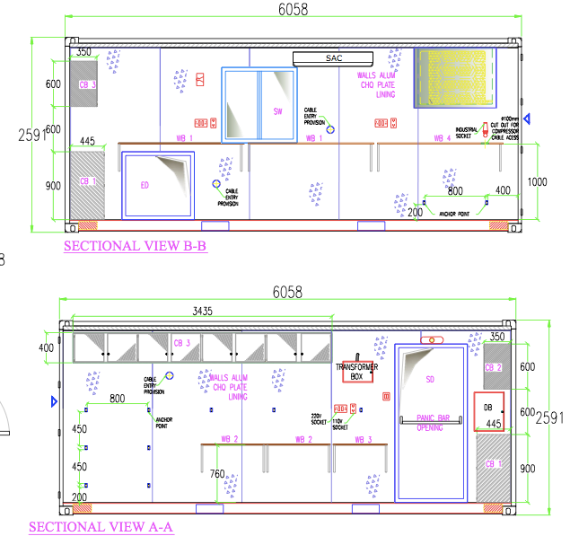 Energy Effective Customized 20 Ft. Container Workshop