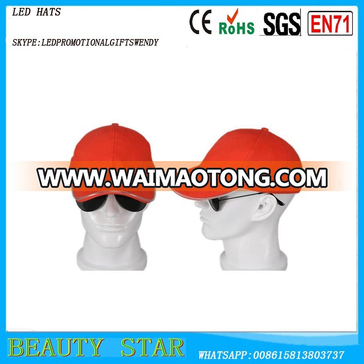 Promotion LED hat,new fashion Led flashing hat for party,Logo customized led hats China factory