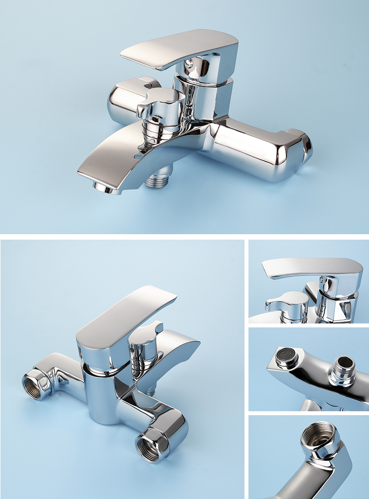 Watermark wall mounted bath mixer tap, water saving bath tub mixer