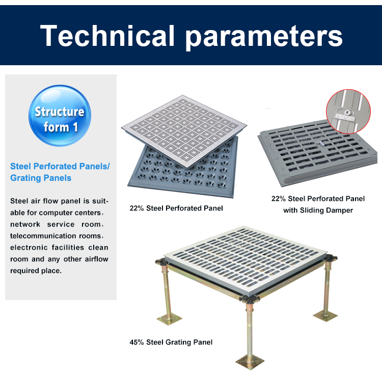 Steel/Aluminum Perforated Raised Floor