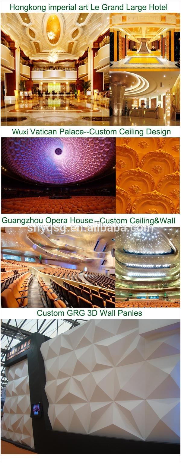 Paintable Resin Fiberglass Plastic Plastic Composite Dubai Hotel Ceiling Cornice Mouldings