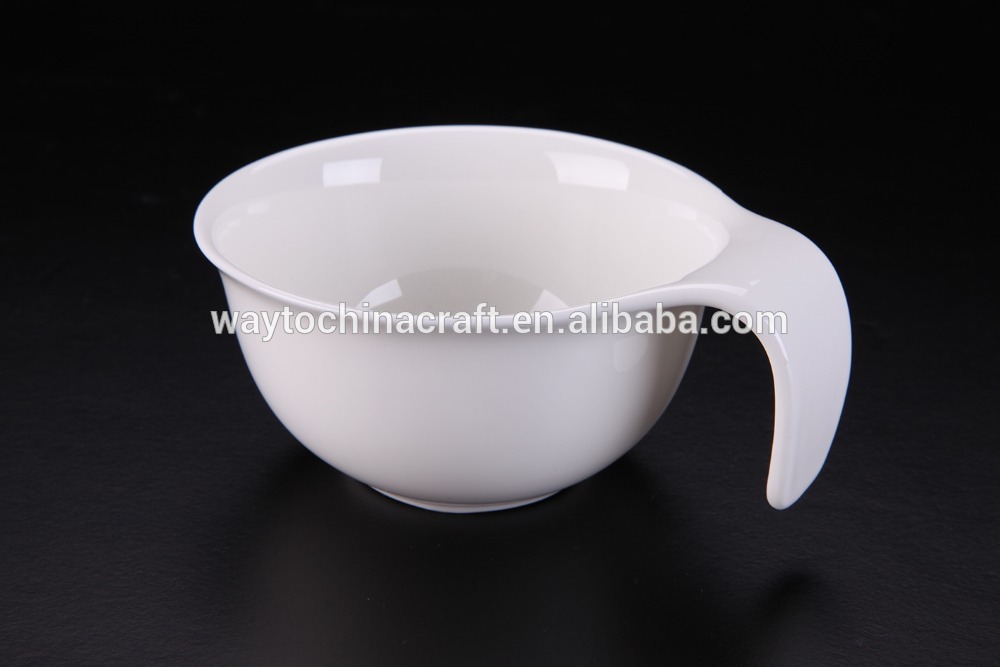 shell porcelain coffee bowl with a handle