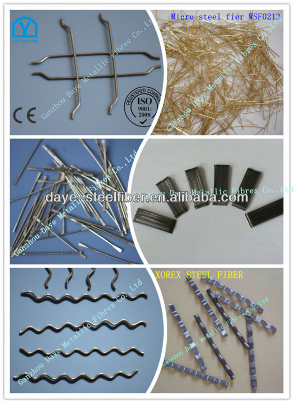 Micro steel fiber 6mm for reactive powder concrete as construction material