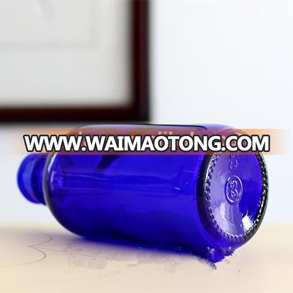 4OZ 120ml bulk mason jars for sale cobalt blue glass bottle with cap