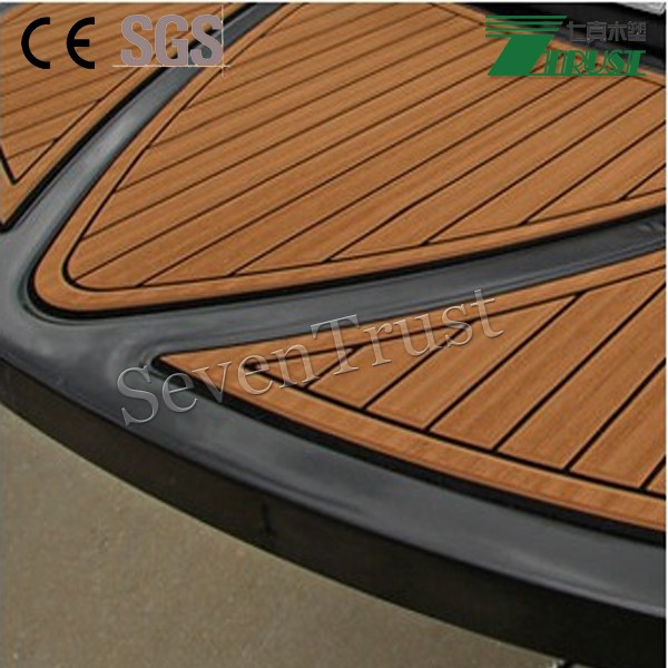 Anti-slip Customized EVA Faux Teak Sheet Boat Flooring