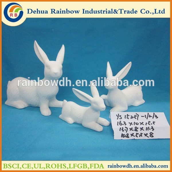 Easter decoration LED rabbit ceramic easter bunny for spring