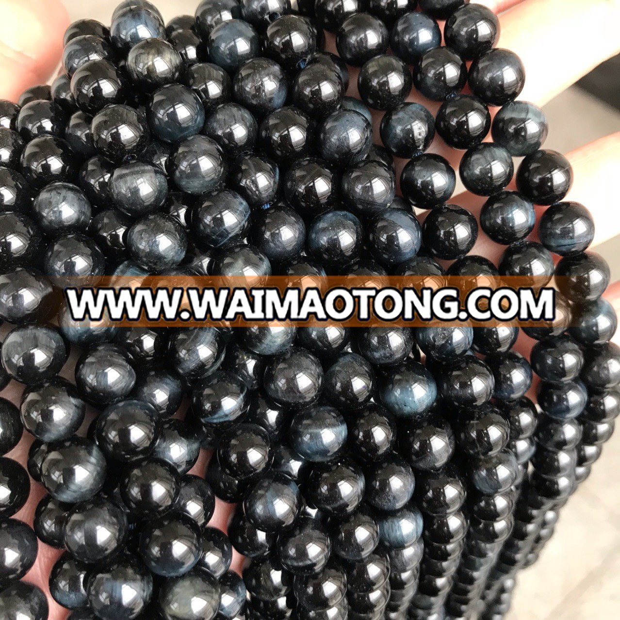 China factory natural AAA blue tiger eye 10mm stone round beads for bracelet