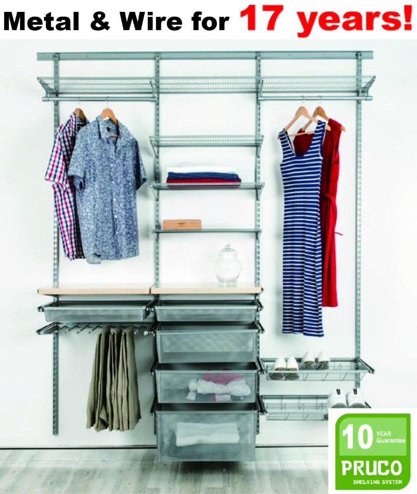 Hot sale closet shelving wardrobe shelving system