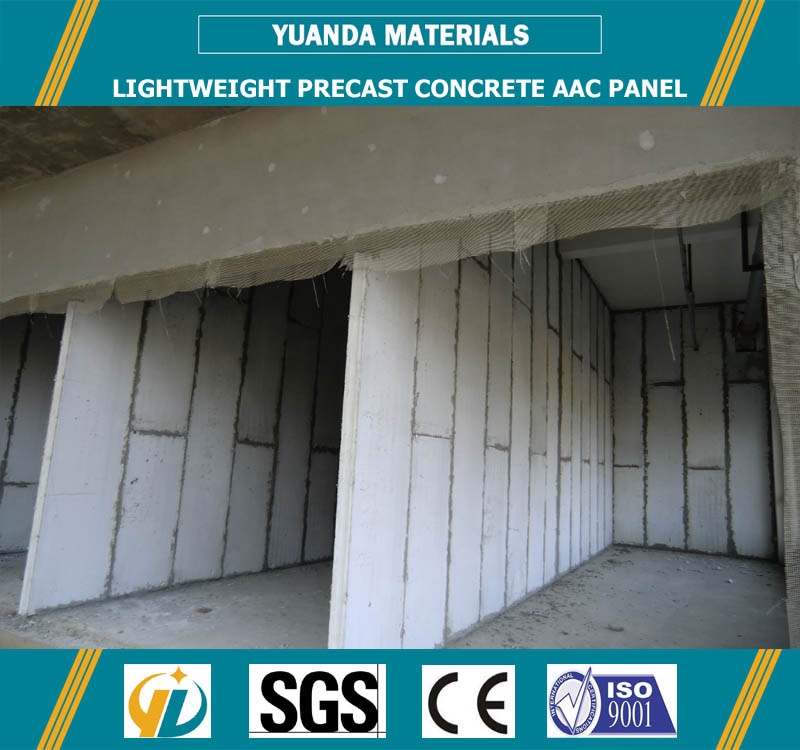 Exterior Wall B05 AAC Autoclaved lightweight Precast Concrete Wall Panels