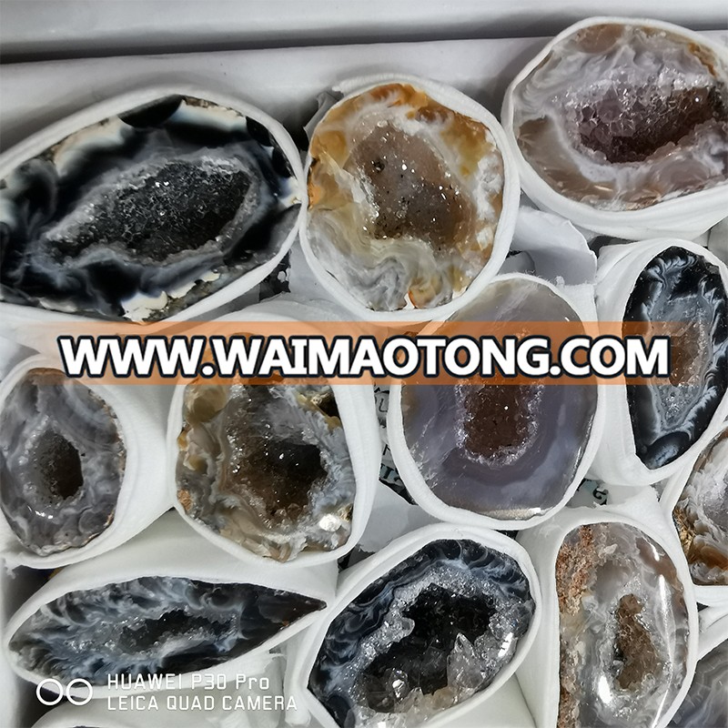 Wholesale 30-40mm Minerals Agate Quartz Crystal Cluster Geode