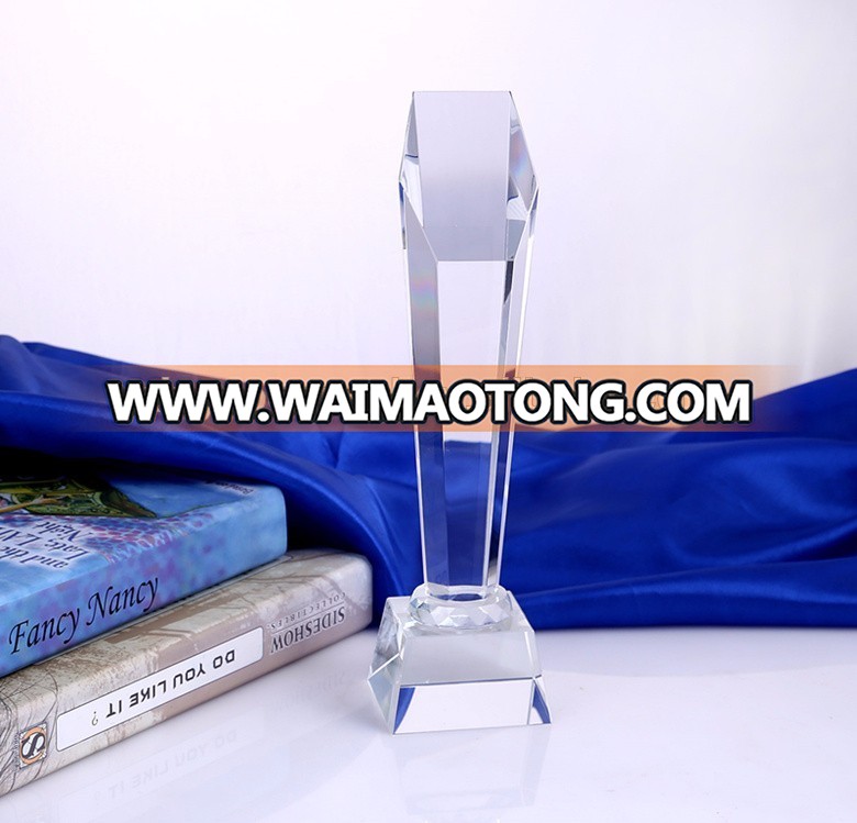 wholesale customized logo design blank crystal award for honor souvenirs gifts