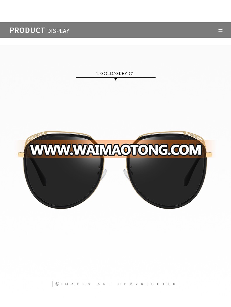 Retro Alloy Frame Brand Design TAC Polarized Sunglasses