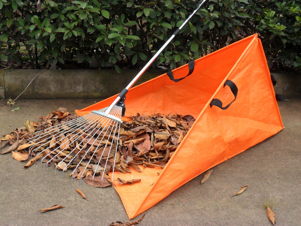 reusable tripod collecting leaf bag garden leaf collector bag