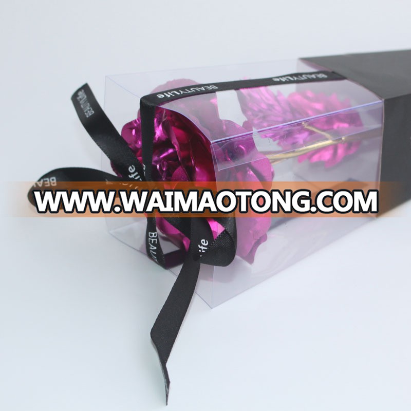 Fancy Paper rose flower single box for fresh flower packing, flower packaging box