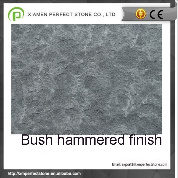 Black Basal Bush hammered finish tile