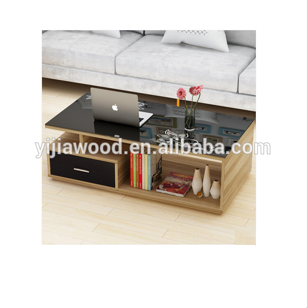 coffee table modern mdf material luxurious glass design specification