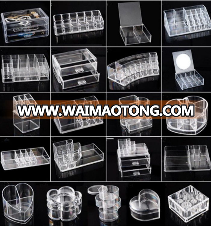 Acrylic Clear Makeup Cosmetic Brush Lipstick Stand Display Organizer Box Case