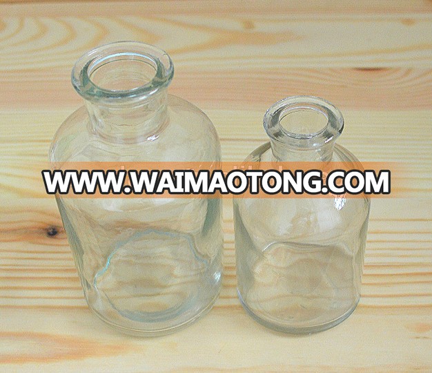 Clear drift bottle wishing glass bottle with soft cork wholesale own factory